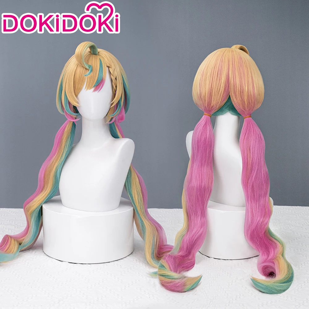 Millie Parfait Wig VTuber Cosplay Wig DokiDoki Women 90cm Cute Long Iridescent Hair Millie Parfait Cosplay Free Wig Cap