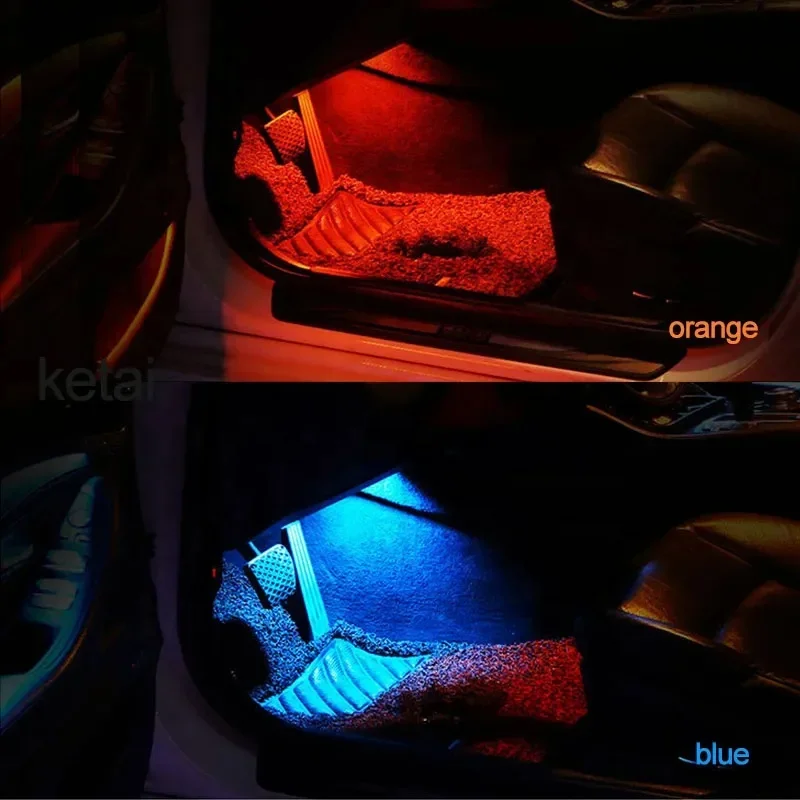 

Interior Upgrade Two Colors Blue And Orange Foot Well LED Ambient Lighting For BMW 3 4 5 Series F20 F21 F22 F30 F34 F35