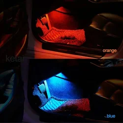 Interior Upgrade Two Colors Blue And Orange Foot Well LED Ambient Lighting For BMW 3 4 5 Series F20 F21 F22 F30 F34 F35