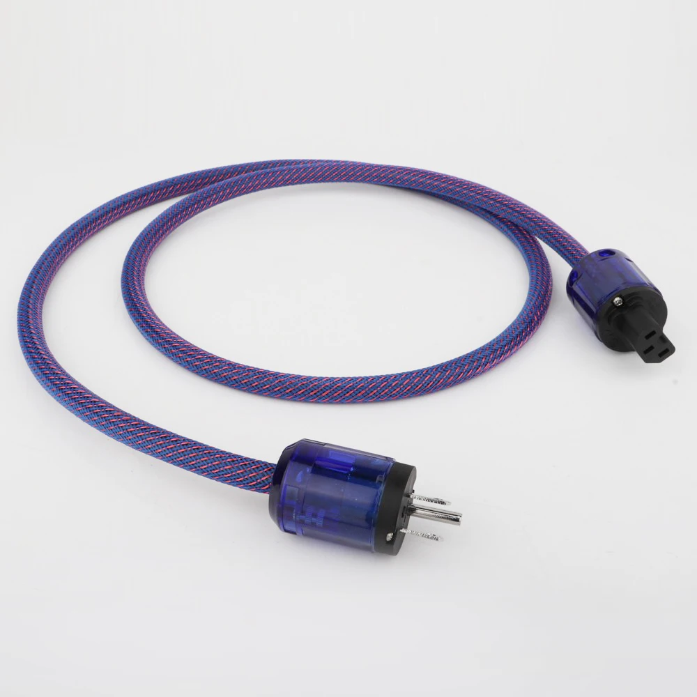 Cabo de alimentação ac de cobre hi-end, áudio hifi, eua/ue, cabo de alimentação de cobre puro com conector de tomada de alimentação P-037E/P-037