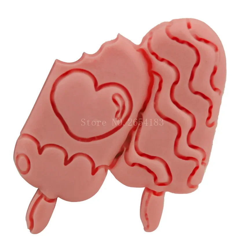 ไอศกรีม lolly ซิลิโคน Fondant สบู่ 3D แม่พิมพ์เค้ก Cupcake Jelly Candy ช็อกโกแลตตกแต่งเบเกอรี่เครื่องมือแม่พิมพ์ FQ2186