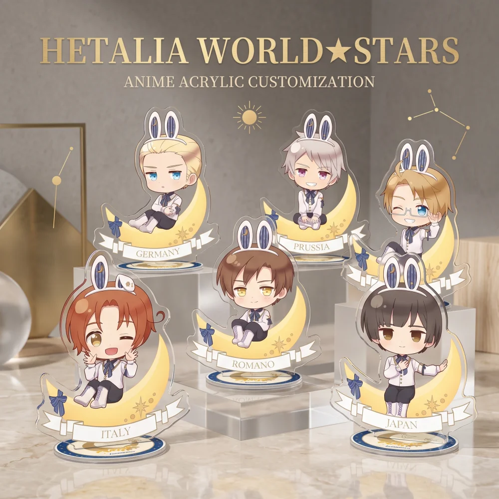 Anime Hetalia World Stars 20Th Anniversary Acrylic Stand Keychain Italy Germany Japan Prussia Q Version Cute Character Merch