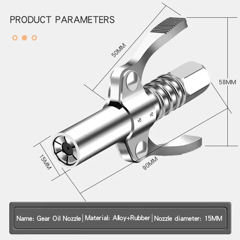 Grease Gun Coupler 10000 PSI NPTI/8 Oil Pump Quick Release Grease Tip Tool Car Syringe Lubricant Tip Grease Nozzle for Repair 1P