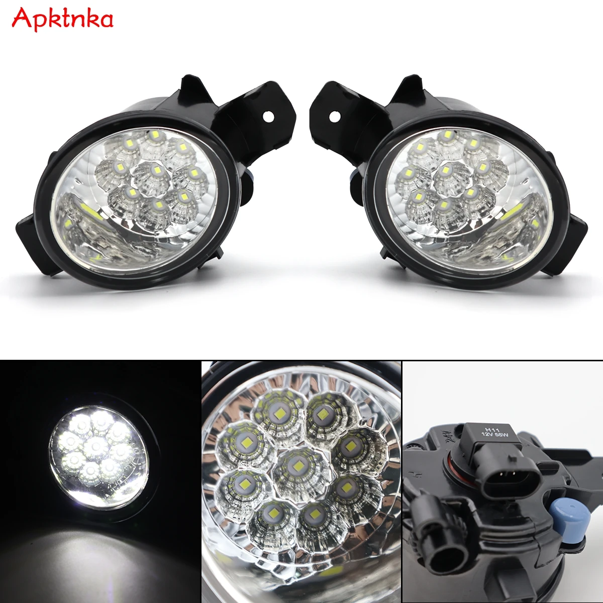 APKTNKA LED Fog Lights Headlight Lamp Assembly Xenon White For Nissan Sentra Altima Pathfinder Almera Primera Qashqai J10 Teana