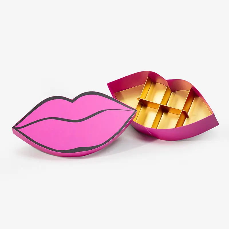 Red Lip Shaped Gift Box Chocolate Candies Small Presents Packaging Boxes