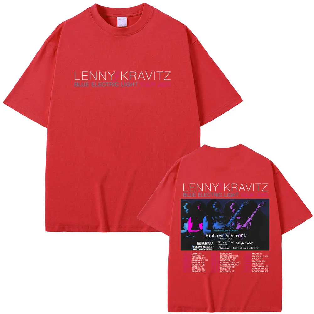 Lenny Kravitz Blue Electric Light Tour 2025 T Shirt Men Women