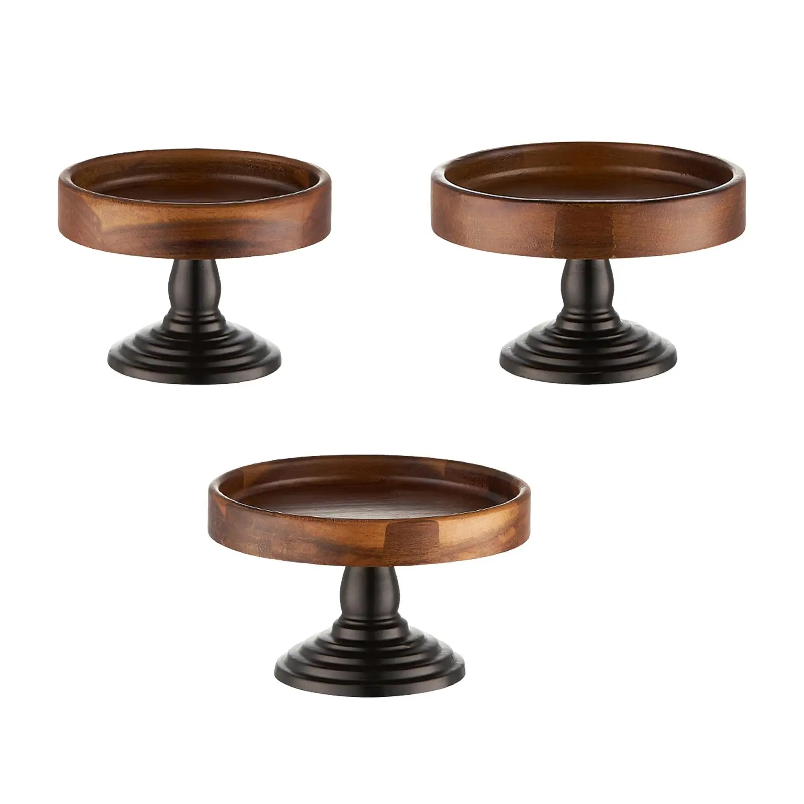 

Wood Cake Stand Decorative Fruit Plate Dessert Table Display Wood Cake Plate for Living Room Party Celebration Household Wedding