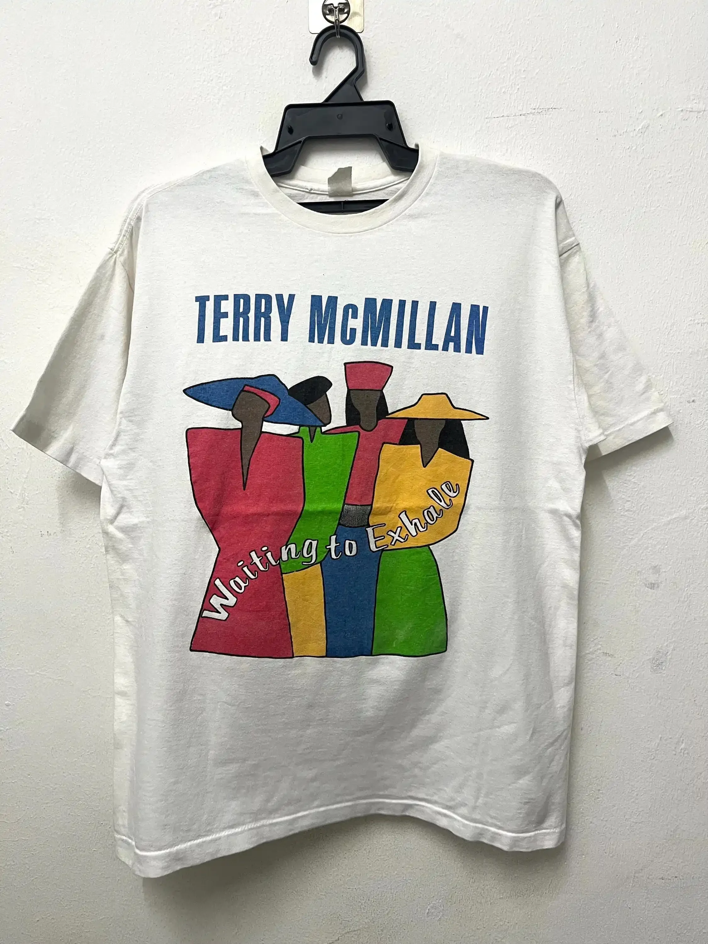 Camiseta vintage de los años 90 de Terry McMillan Waiting To Exhale, camiseta artística de la novelista estadounidense negra, Power Malcolm X