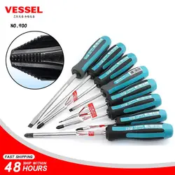 VESSEL No.900 Container MEGADORA Screwdriver Phillips Slotted Standard Non-slip Shank with Magnetic Hand Tool