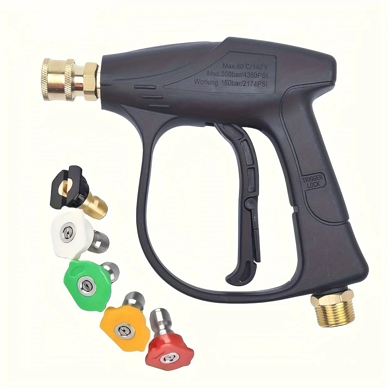 5PCs 1/4inch Quick Connect Garden High Pressure Washer Spray Nozzle 0 15 25 40 Degree Watering Soap Nozzle Tip Garden Cleaning