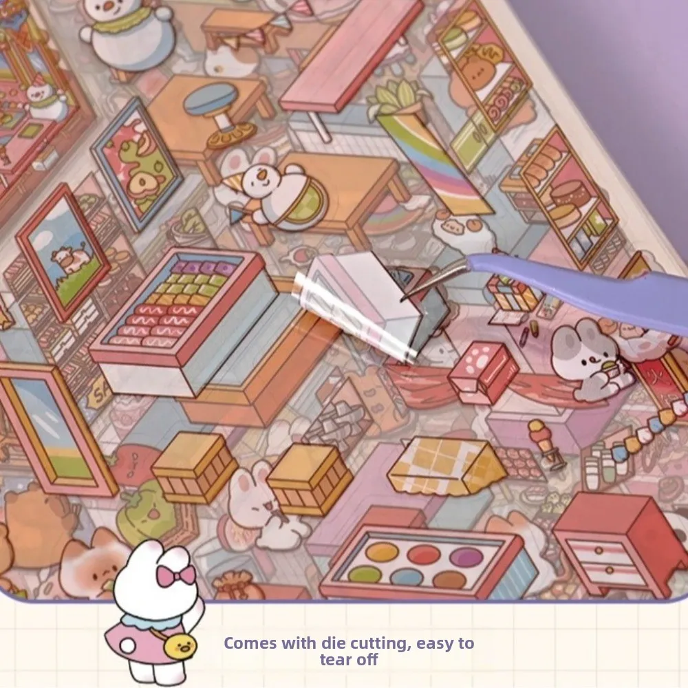 جديد PET ثلاثية الأبعاد ملصقات المناظر الطبيعية 20 ورقة المشهد الكرتون مدينة البصرية التراص ملصق Crafts بها بنفسك الحرف ملصق كتاب نشاط الأطفال #2