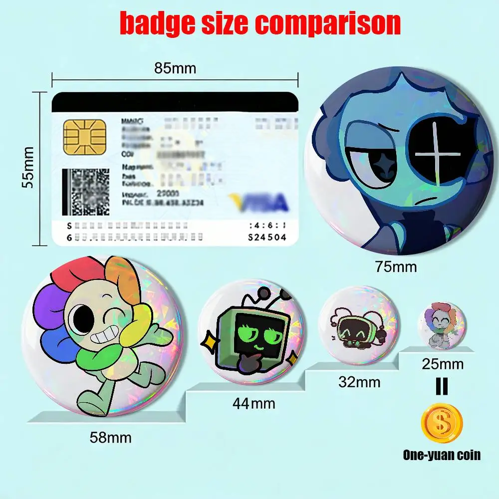 game Vee Dandy cute Astro World Badges Badges On Backpack Jacket Cartoon Round Brooches  Acrylic Button Pins Collection Gifts