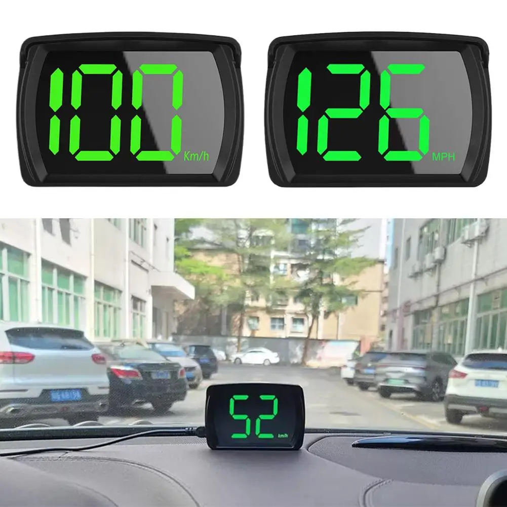 Car Head-up Display Speedometer HUD GPS Digital Speed Meter KMH/MPH Speedo Head Up Display For Cars Trucks USB Cable Plug & B4X1