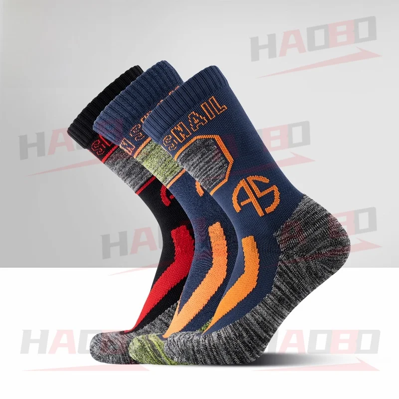 Motorcycle Riding Socks Men Women Mid-Calf Thick Anti-Odor Motorcycle Ankle Protection Socks Professional Sports Breathable Sock