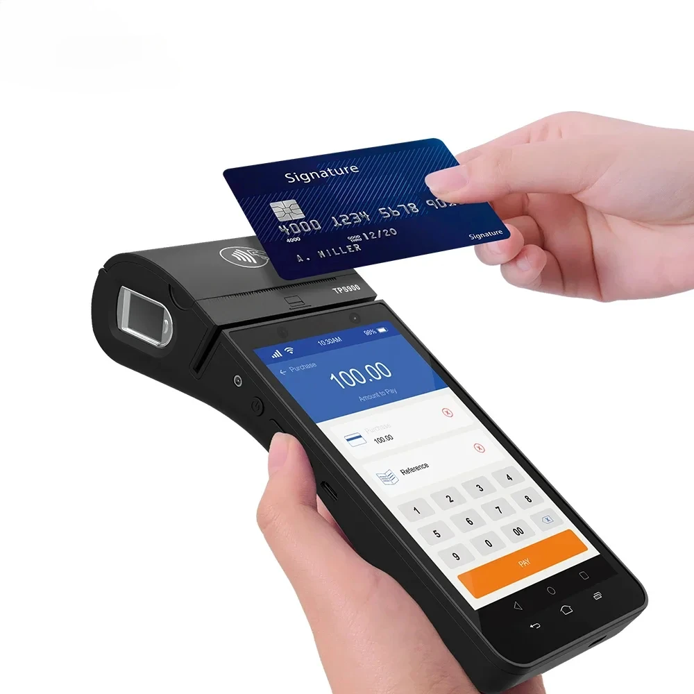 contactless portable mobile terminal credit card reader swipe card payment machine price