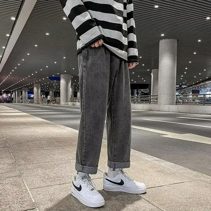 ذكر جديد غير رسمي شارع العليا بنطلون الرجال موضة الثلوج الدافئة أفخم الجينز الذكور صوف مبطن سميكة مطاطا حزام الدنيم السراويل