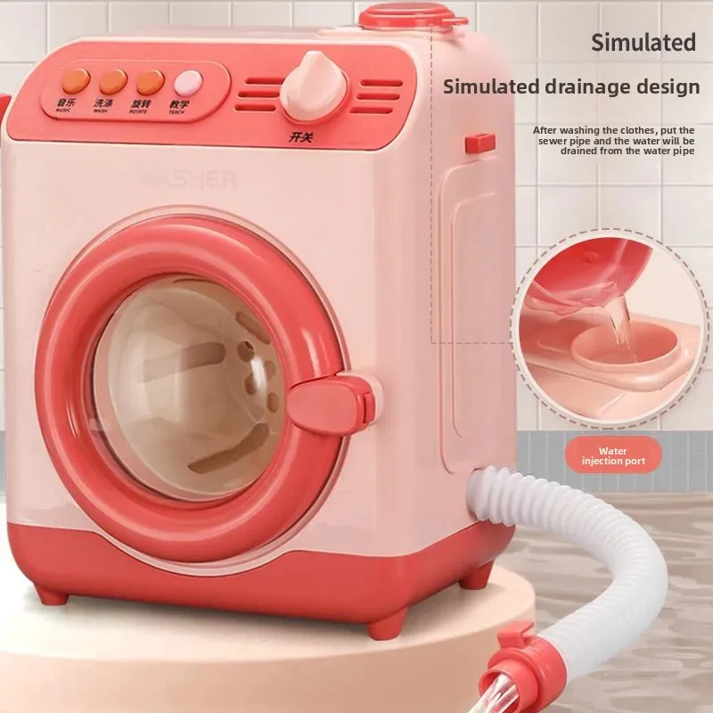 Mini Conjunto De Brinquedos De Limpeza, Simulação Série De Pequenos Eletrodomésticos, Pequena máquina de lavar roupa, Play House Doll