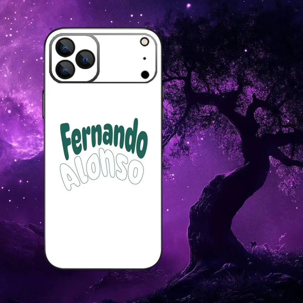 Funda de teléfono Racing 14 F-FernandoS A-Alonso para iPhone 17,16,15,14,13,12,Pro,Max,Plus,E,SE4,Air,Mini caja suave negra