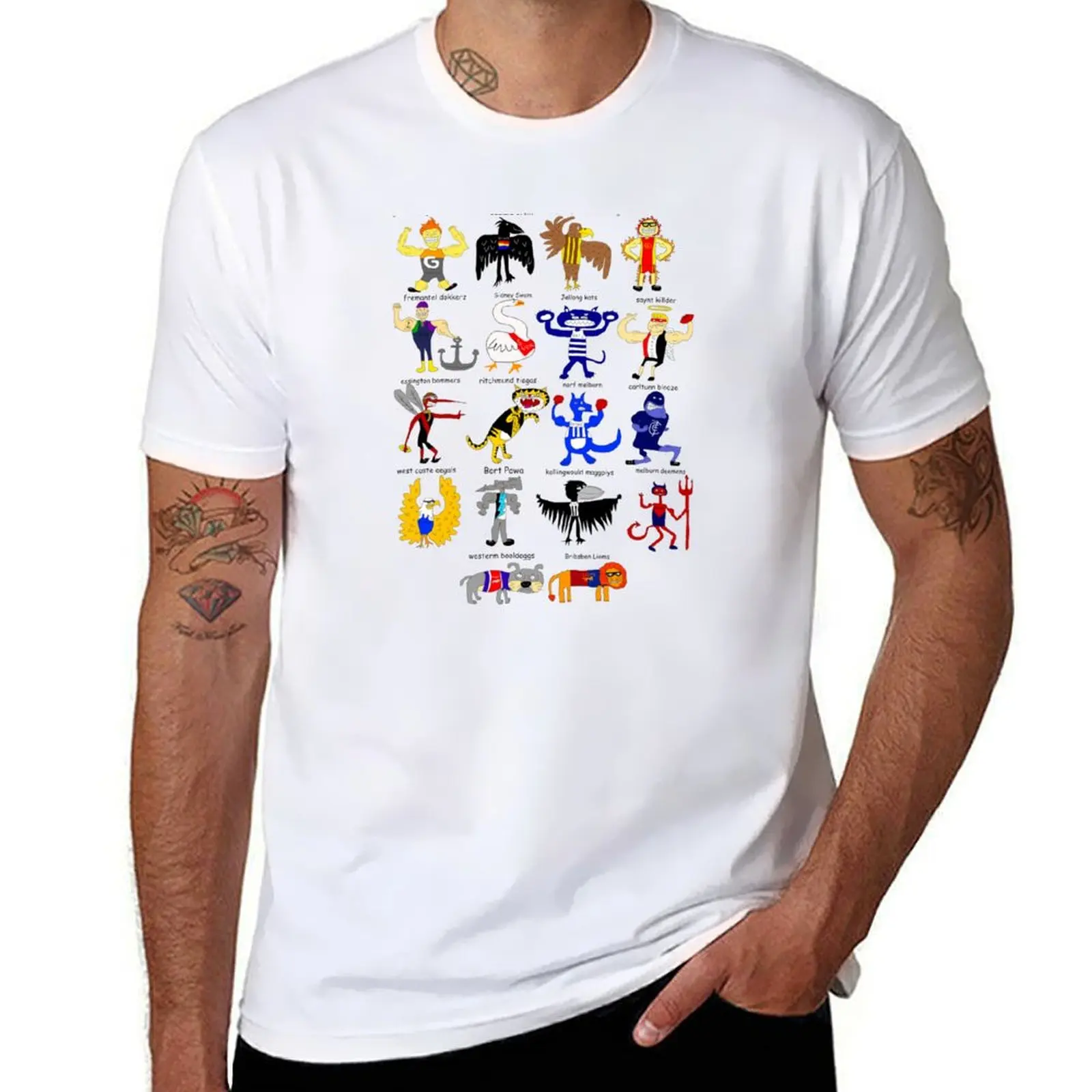 

Poorly Drawn AFL T-Shirt man t shirt cotton high quality cotton tshirt 100% t shirts cotton 100% T-shirt