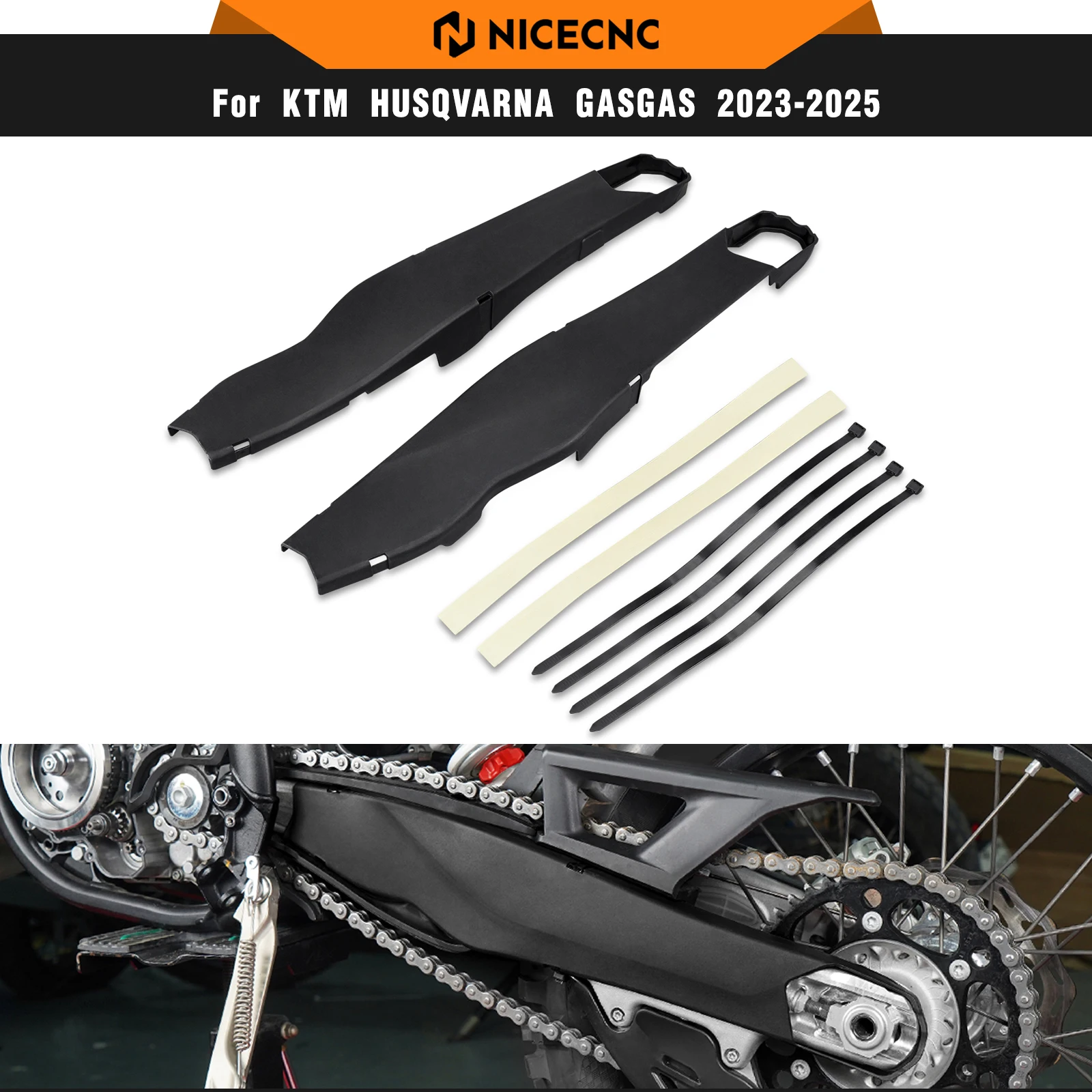 

NICECNC For KTM EXC 300 2024 Swingarm Guards Protectors For KTM EXC-F 350 SX 250 SXF 450 Husqvarna TE 300 FE 450 GasGas EC 300