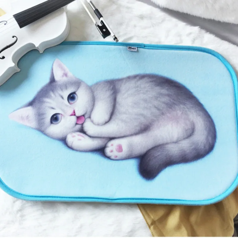 Home Textile Anti-skid sponge cloth cute Cat Dog Pad Carpet Mat Doormat Flannel Home Decoration Non-slip Floor Mat Cat Door Mat