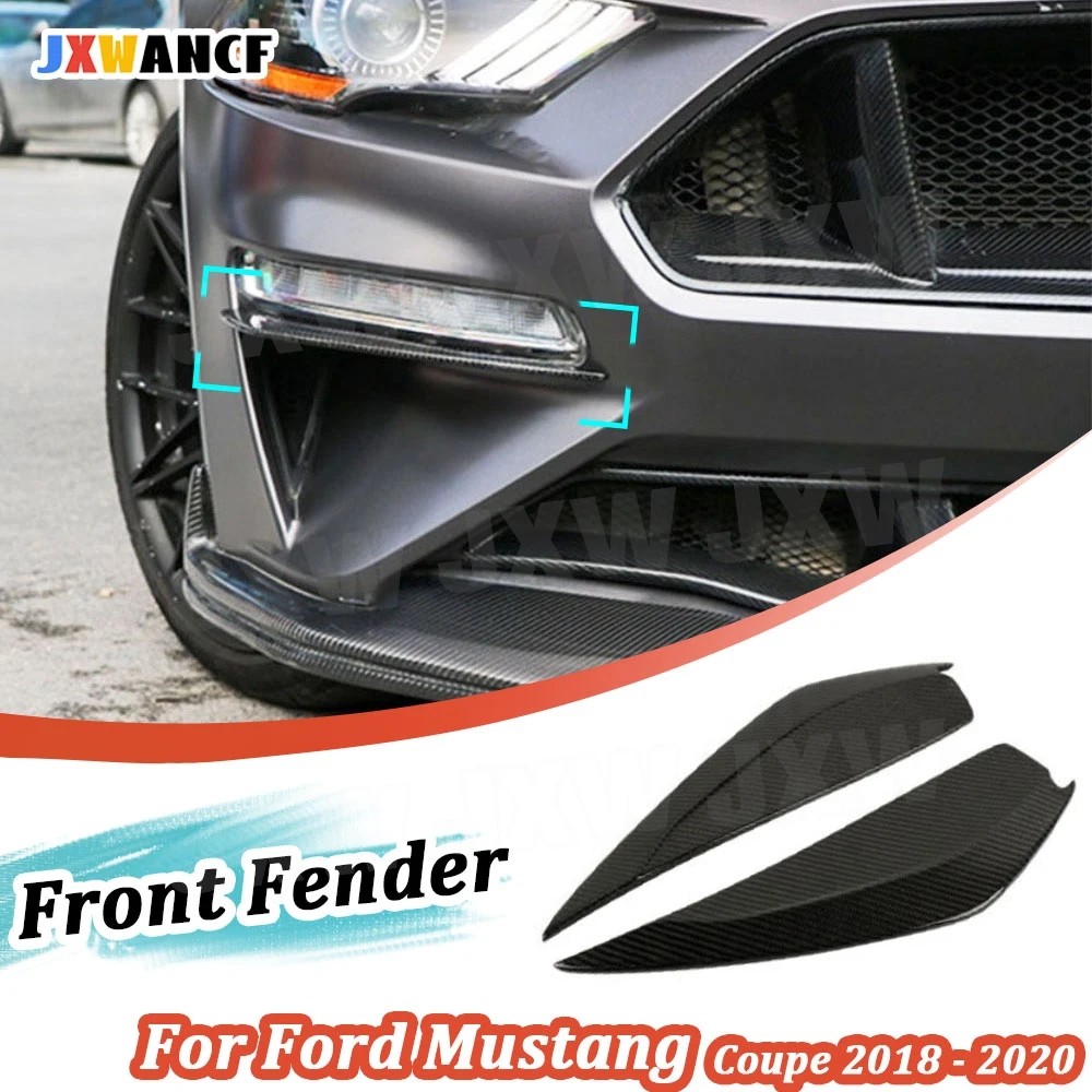 

JXWANCF 2PCS Carbon Fiber Headlight Eyebrows For Ford Mustang Coupe 2 Door 2018 - 2020 Headlamps Eyelids Eyelashes Decoration
