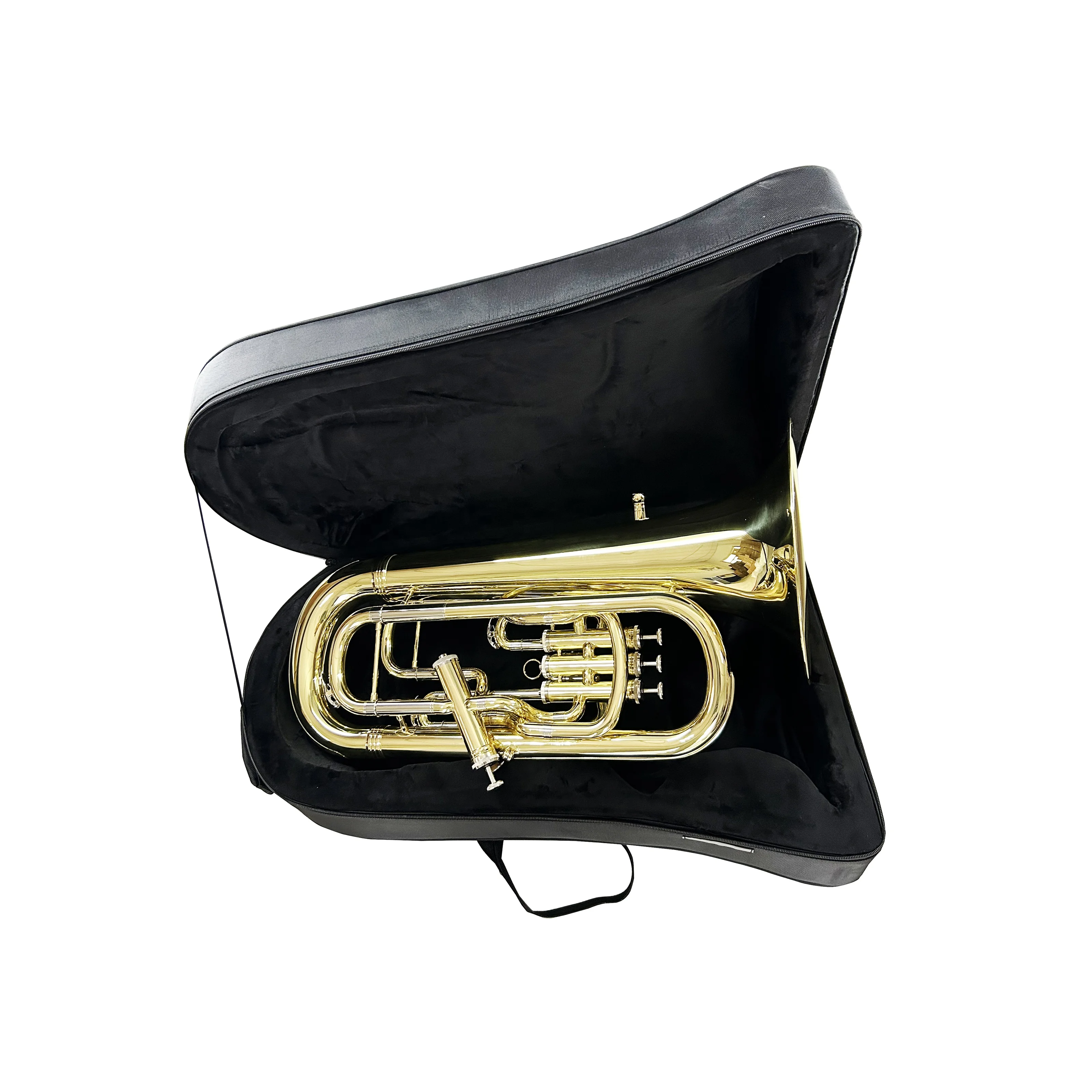 Professional Bb Tone Gold 3+1 Pistons Euphonium Gold Lacquer Finish Brass Body Wind Instrument For JYEP743