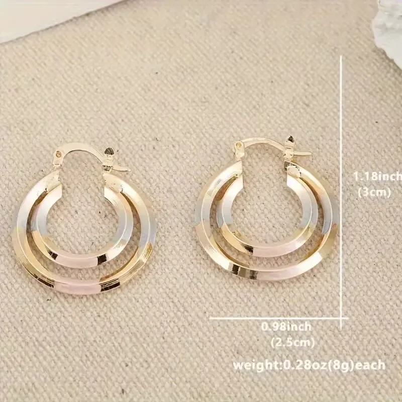 

Позолоченные серьги-кольца с цепочкой для женщин, для повседневной носки и вечеринок, легкие украшения, подарок для неё