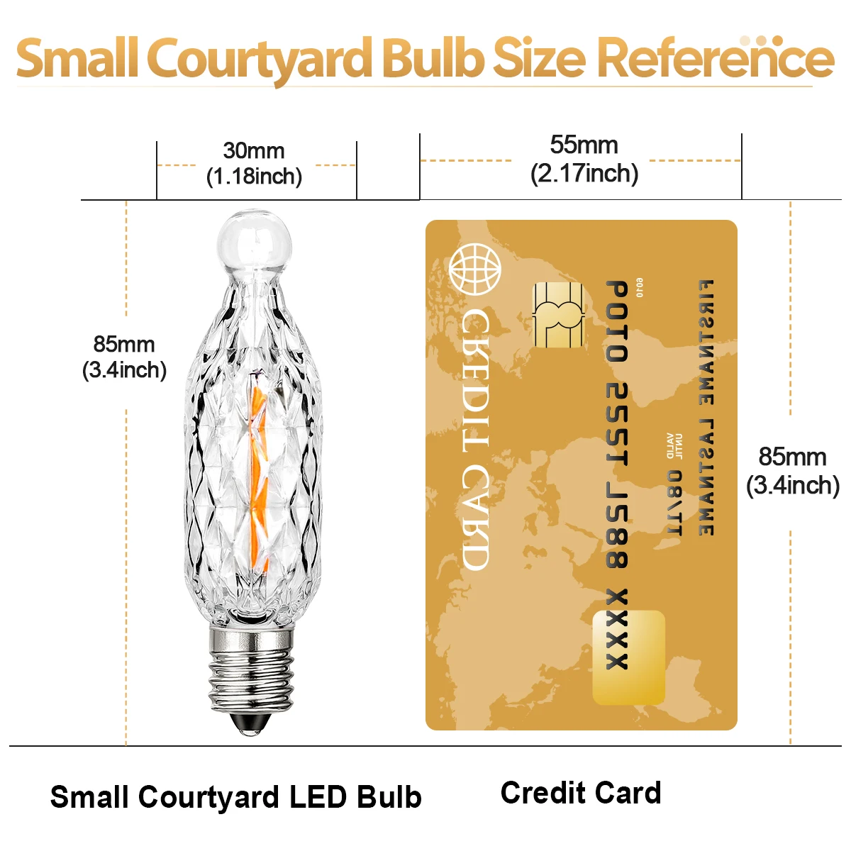 Plastics Led Bulb E12 110V 220V Small Courtyard Lamp 1W Vintage Replaceable Warm White Retro New Year Decoration Christmas Light