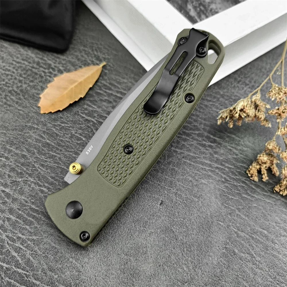 BM 535 Camping Folding Knife 440C Steel Blade Nylon Fiberglass Handle Survival Portable Pocket Knife EDC Tools with Pocket Clip