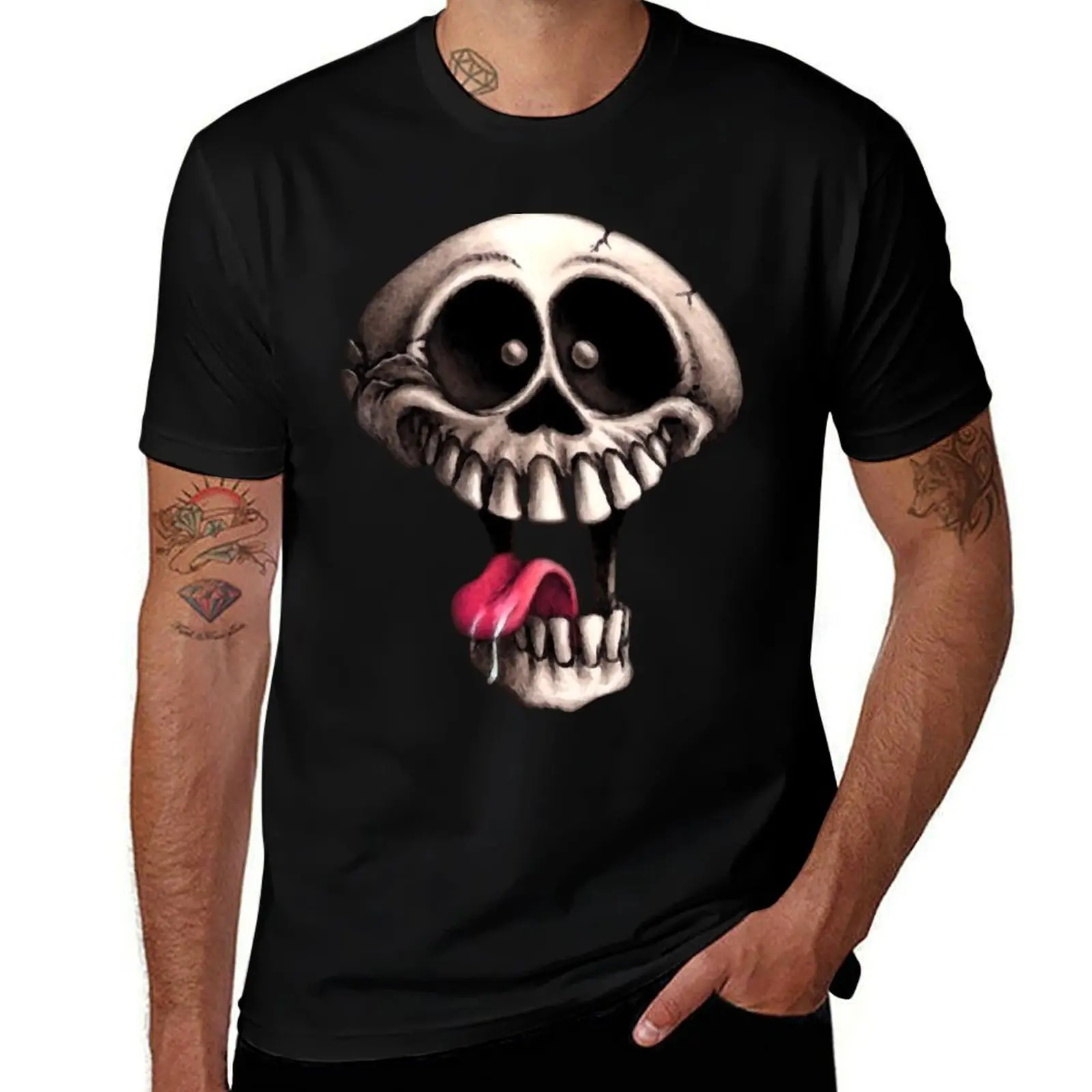 Crazy Skull T-Shirt summer clothes oversized tees compression shirt men