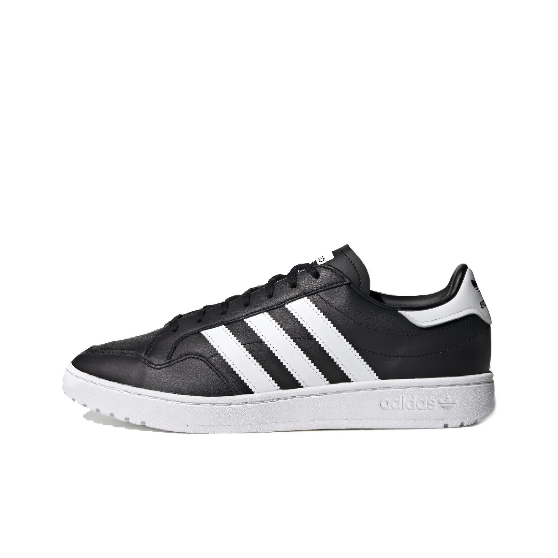 adidas-originals-team-court-leather-slip-resistant-cushioning-low-top-skateboard-shoes-unisex-black-white-ef6048