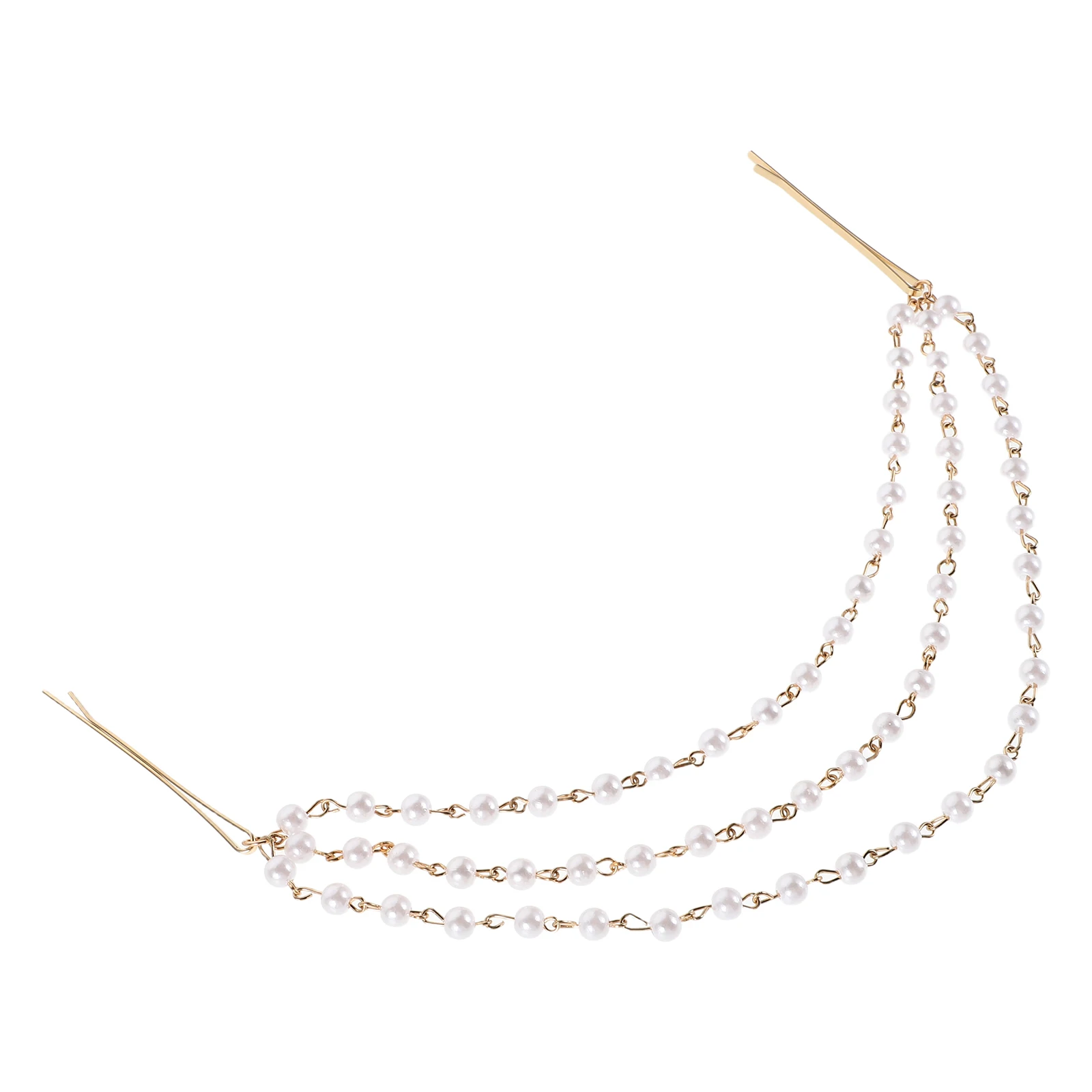 

Pearl Tassel Hair Clip Decorative Wedding Artificial Chain Bride Accessory Elegant Hair Clips For Brides Bridal Accessories