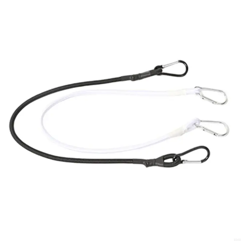Multiple Purpose Elasticized Camping Cord with Fast release Clip Wear Resistant Rope for Gear Securing & Clothes Drying B03E