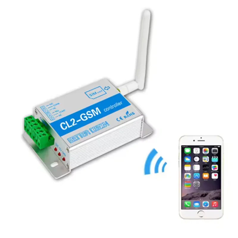 Wireless GSM SMS Remote Controller Smart Switch Module CL2-GSM 2 Way Relay Output for Automatic Swing Sliding Gate Door Opener