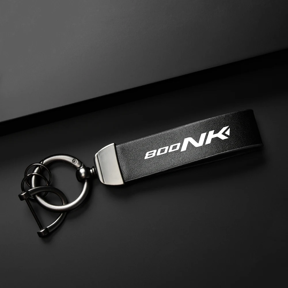Keychain For CFMOTO NK800 800NK NK 800 NK High-Grade Leather Suede Keychain Motorcycle Accessories Holder Carbon Leather Keyring