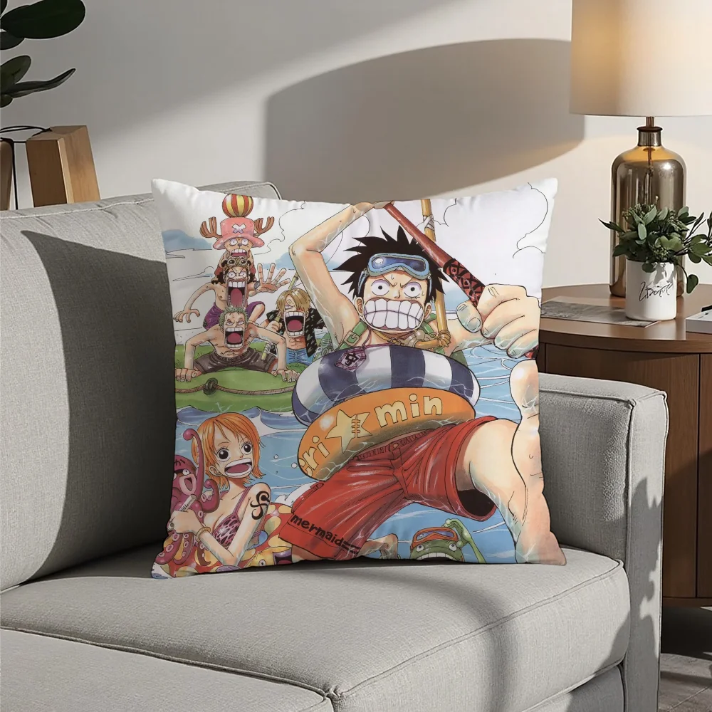 Anime O-ONES P-PIECE luffy Pillow Case Plush Fabric Soft  Pillowcase Double Sided Print Cushion Cover Household Gifts