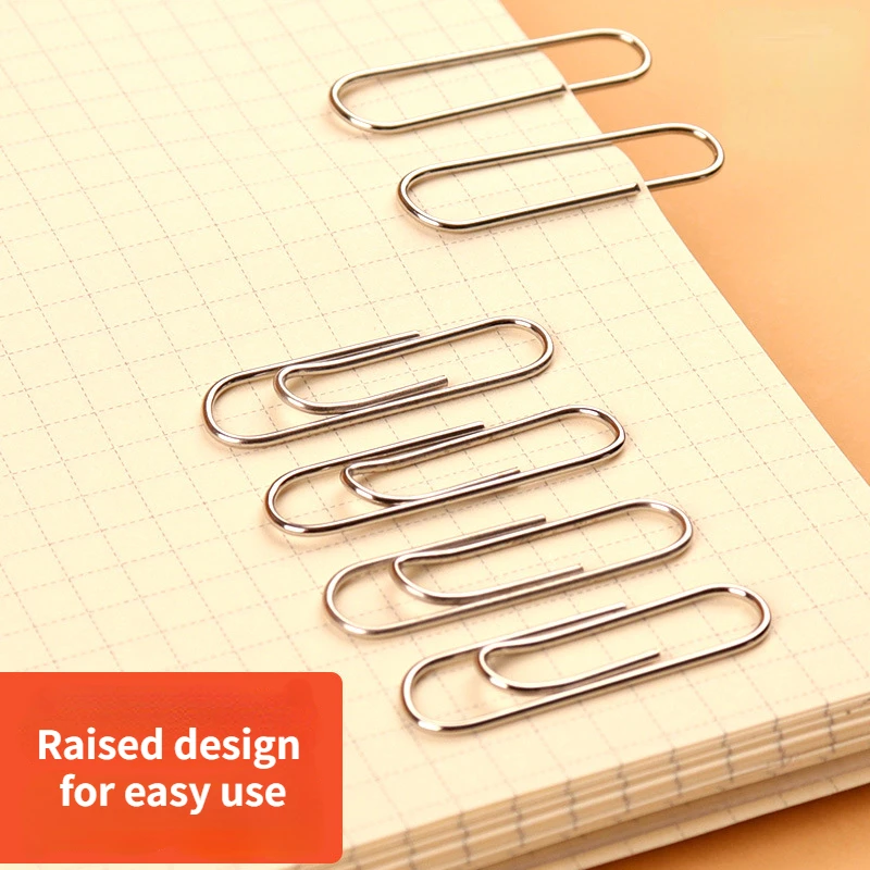 1 Box/200pcs Large Size Paper Clip 29mm Fixed Clothes Bookmarks Metal Material  Marking Stationery School Office Supplies