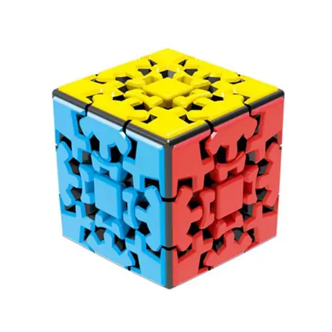 Fanxin 기어 매직 큐브 3x3x3 매직 큐브 블랙 스티커가없는 흰색 Fanxin 전문 속도 퍼즐 장난감 어린이를위한 어린이 선물 장난감