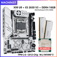 MACHINIST X99 U9 TPM2.0 Motherboard With Intel Xeon E5 2650 V3 and DDR4 16GB RAM Four channels NVME M.2*3 USB3.0