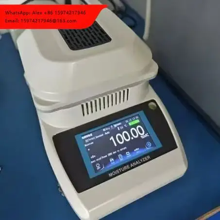High Precision Lab Halogen Moisture Analyzer 120g/1mg Accuracy 5-inch Touch Screen For Grain Corn Moisture Testing