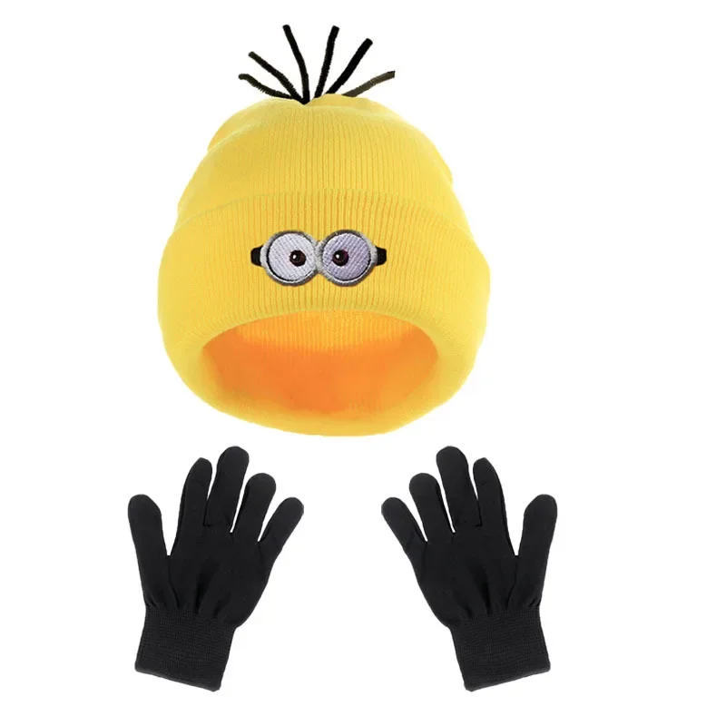 Halloween Anime DespicableMes Cosplay Costume Yellow Beanie Steampunk Goggles Stretchy Gloves Halloween Party Costumes Accessori