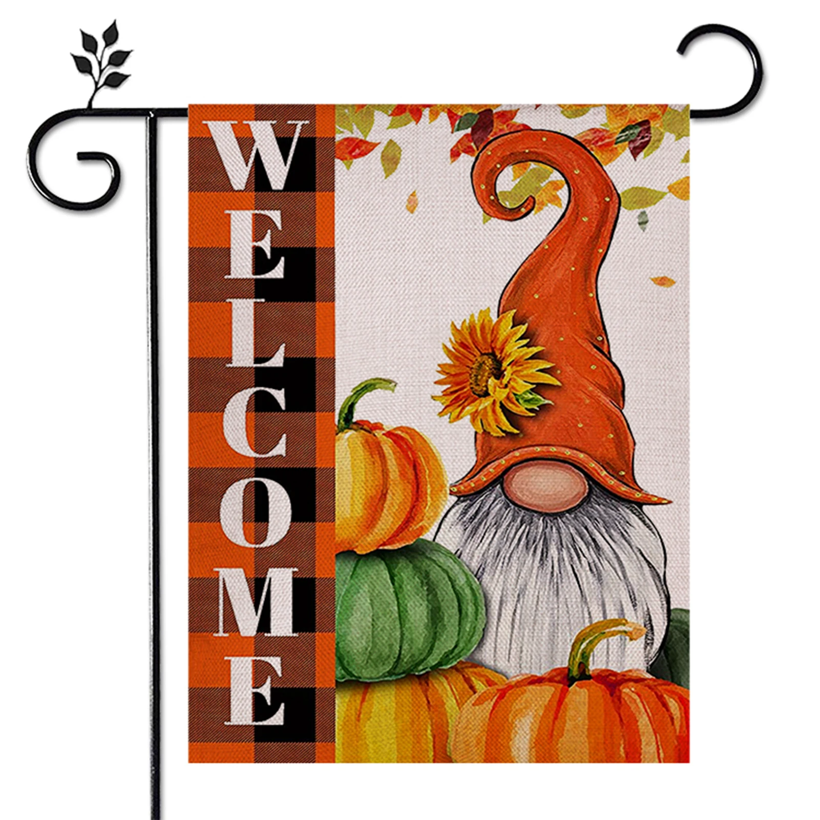 Double-Sided Fall Garden Flags Double Sided Printing Garden Flags for Autumn Thanksgiving Day