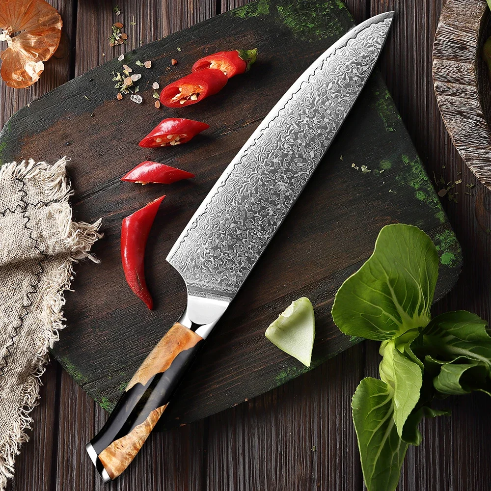 XITUO Kitchen Knife Set 1-7PCS Razor sharp Chef Knife Japanese Vg10 Damascus Steel Chef,Cleaver,Santoku,Paring,Cooking Knives