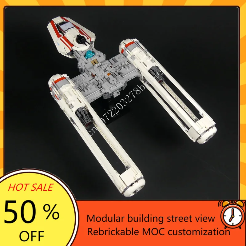 Resistance Y-Wing Starfighter-Minifig Scale MOC SpaceShip Battle Model Building Blocks Architecture DIY Assembly Model Toy Gift