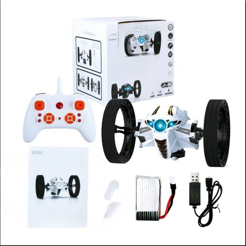 2.4G Remote Control Off-road Stunts Bouncing Car Jumping Car Wireless Charging Four-way Drop Resistance