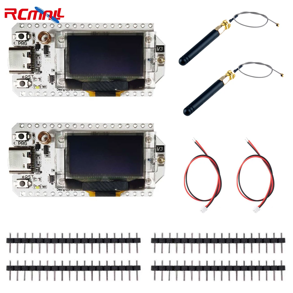 2Sets LoRa32 V3 868MHz 915MHz Development Board SX1262 0.96 Inch OLED Display BT+WIFI ESP32 Lora Kit for Arduino IOT Meshtastic