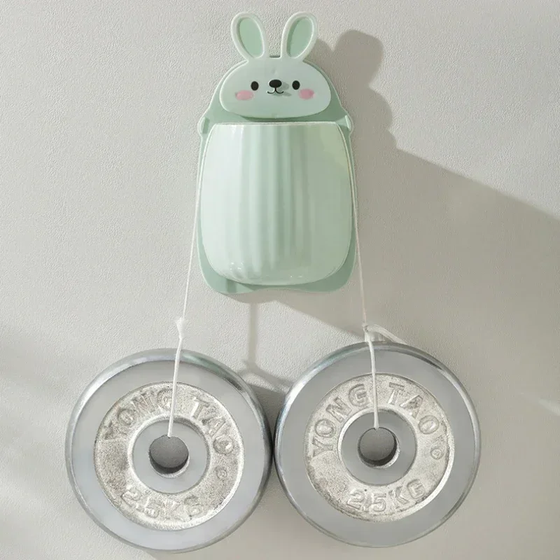 Cute Rabbit Wall Hanging Storage Rack Punch-free Wall-mounted Mobile Phone Remote Control Bathroom Storage Box Makeup Organizer