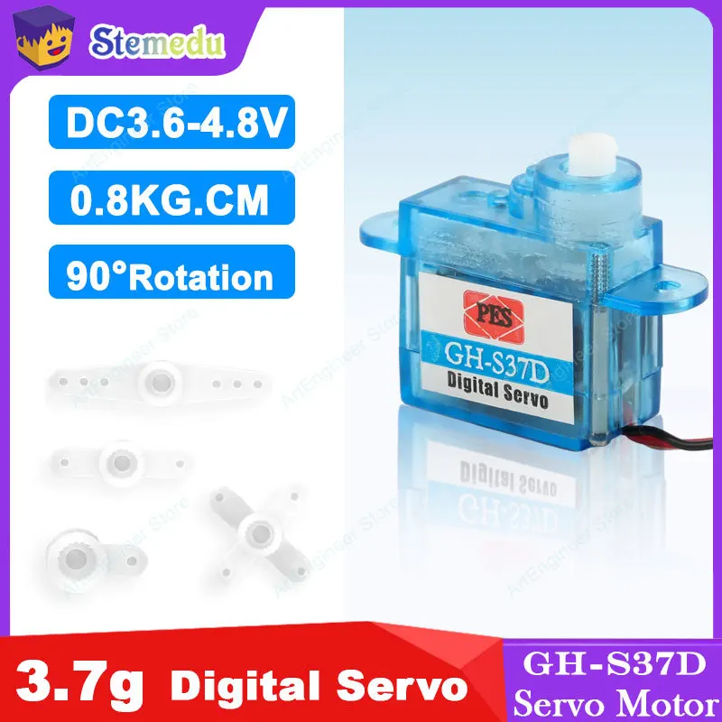 

3.7g Micro Digital Servo GH-S37D Mini Super Light 90 Degree for Control Aircraft Flight Direction RC Plane Helicopter Boat Car
