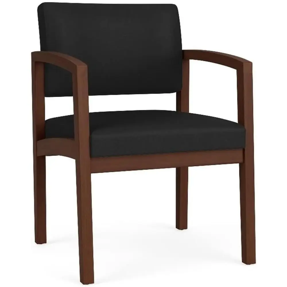 

Lenox Wood Retion Waiting Room care Gt Chair/Walnut Wood/Black